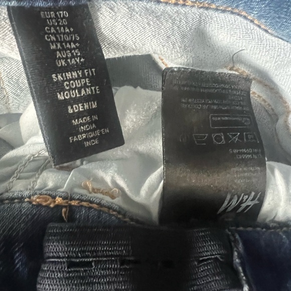 Blue Skinny Jeans/Denim For petite Boys with built in belt size 20 - Picture 3 of 4